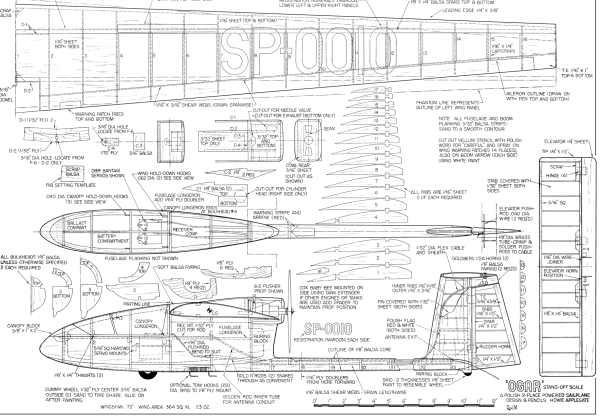 Ogar, Bauplan, Holzbaukasten Segelflugzeug